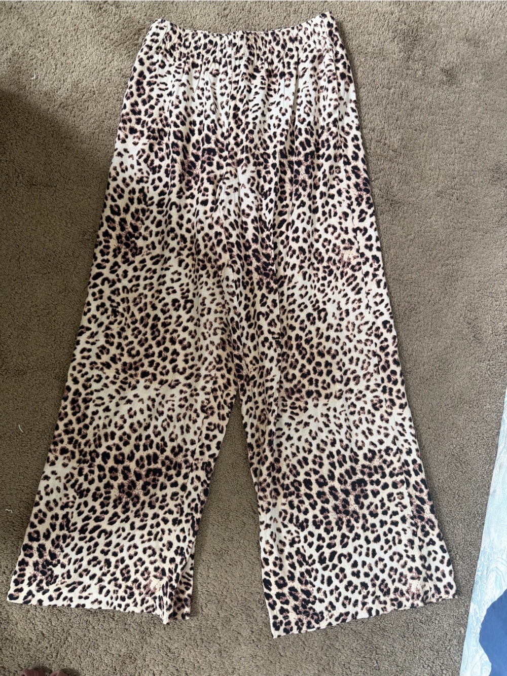 Sincerely Jules wide leg leopard pants medium